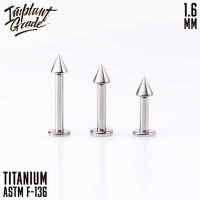 Лабрет Cone Implant Grade 1.6 мм титан 