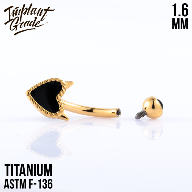 Банан Devil Heart Implant Grade 1.6 мм титан Банан Devil Heart Implant Grade 1.6 мм титан