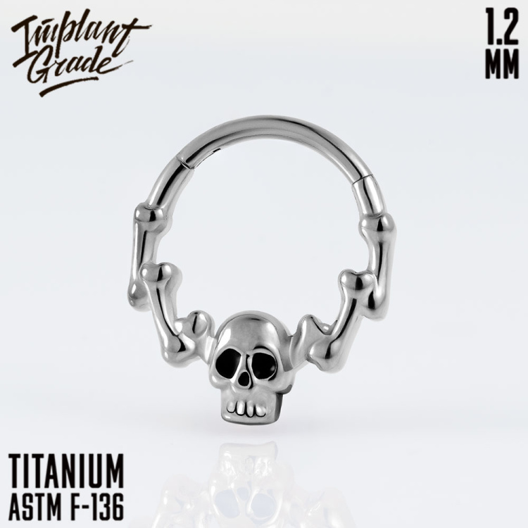 Кольцо-кликер Skull Implant Grade 1.2 мм титан
