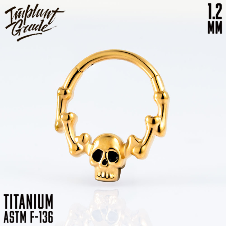 Кольцо-кликер Skull Implant Grade 1.2 мм титан