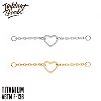 Подвеска Chain Heart Implant Grade титан