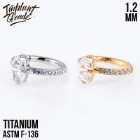 Кольцо-кликер Jasmine Implant Grade 1.2 мм титан