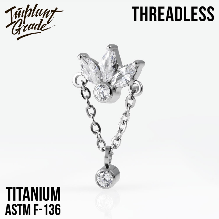 Топ Petals Chain Безрезьбовой Implant Grade титан