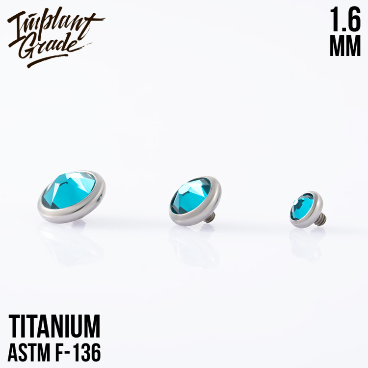 Накрутка Blue Zircon Implant Grade 1.6 мм титан Накрутка Blue Zircon Implant Grade 1.6 мм титан