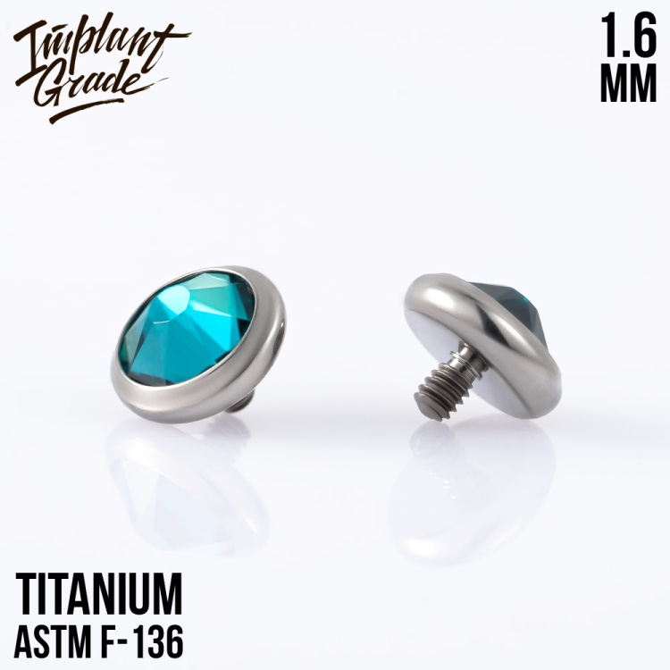 Накрутка Blue Zircon Implant Grade 1.6 мм титан Накрутка Blue Zircon Implant Grade 1.6 мм титан