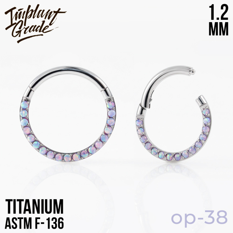 Кольцо-кликер Side Opal Implant Grade 1.2 мм титан