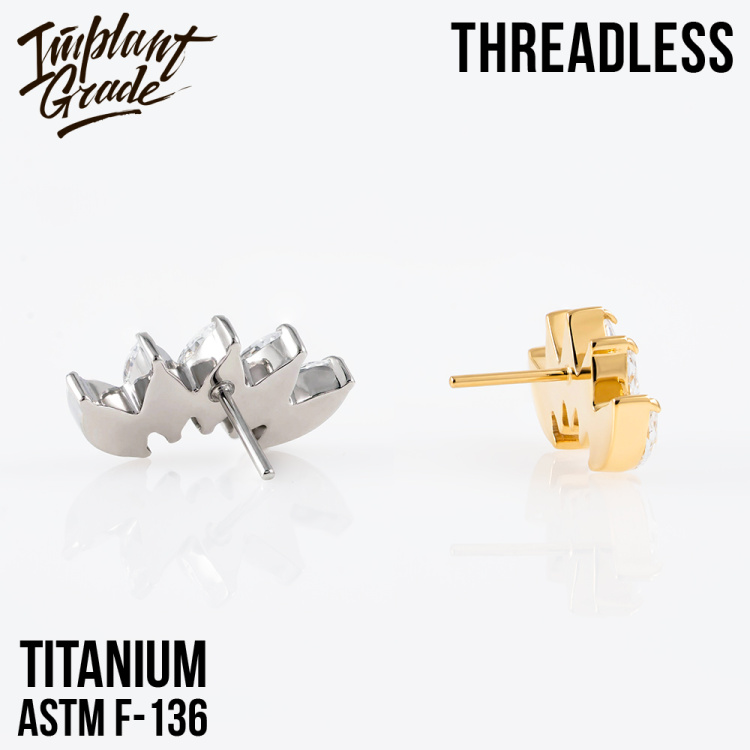 Топ 5K Marquise Безрезьбовой Implant Grade титан