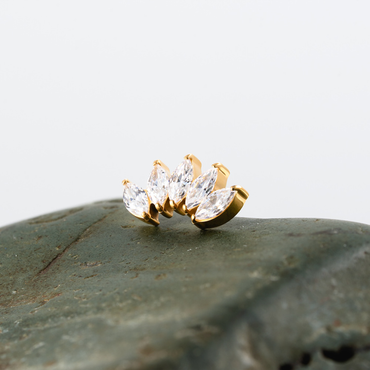 Топ 5K Marquise Безрезьбовой Implant Grade титан