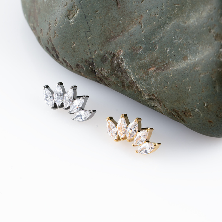 Топ 5K Marquise Безрезьбовой Implant Grade титан