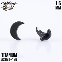 Накрутка Half Moon Implant Grade 1.6 мм титан