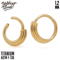 Кольцо-кликер Trio Gold Implant Grade 1.2 мм титан+PVD