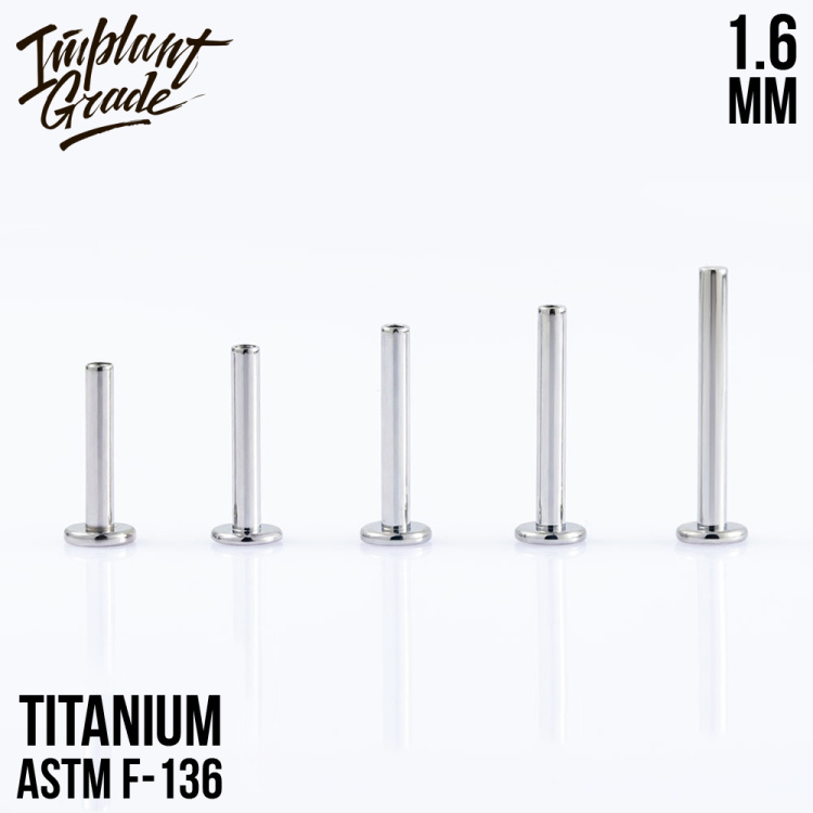 Ножка лабрета Implant Grade 1.6 мм титан Ножка лабрета Implant Grade 1.6 мм титан