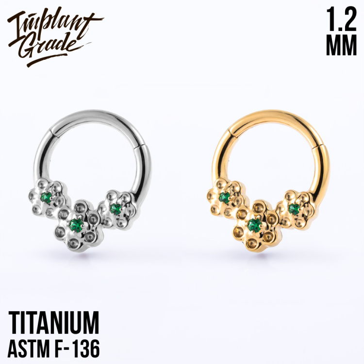 Кольцо-кликер Flower Implant Grade 1.2 мм титан Кольцо-кликер Flower Implant Grade 1.2 мм титан