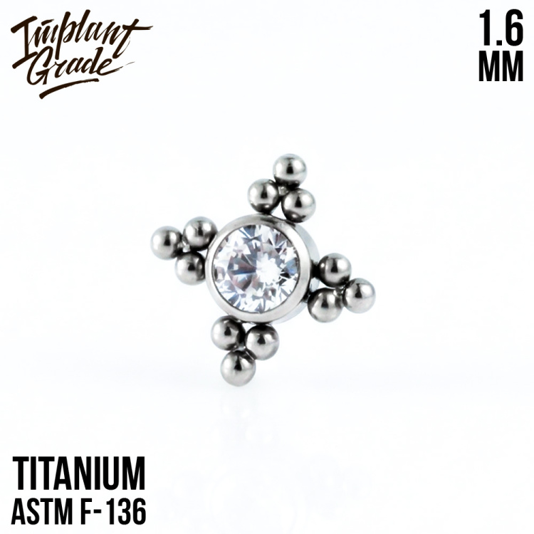 Накрутка 4 Fold Bead Implant Grade 1.6 мм титан Накрутка 4 Fold Bead Implant Grade 1.6 мм титан