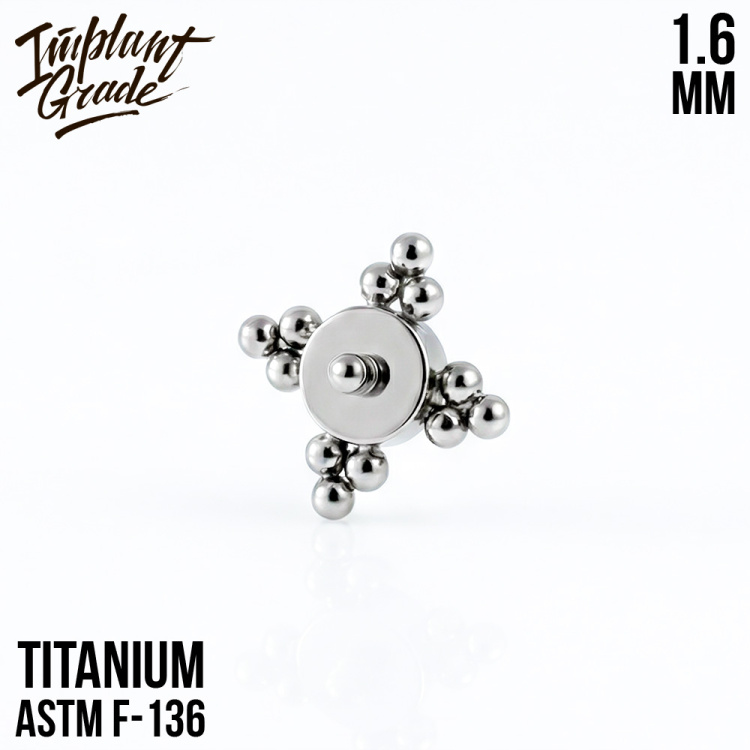 Накрутка 4 Fold Bead Implant Grade 1.6 мм титан Накрутка 4 Fold Bead Implant Grade 1.6 мм титан