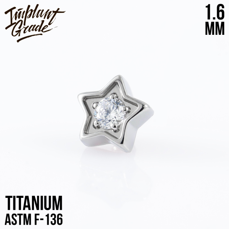 Накрутка Crystal Star Implant Grade 1.6 мм титан