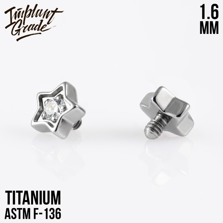 Накрутка Crystal Star Implant Grade 1.6 мм титан