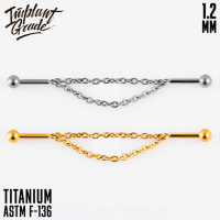 Лабрет Classic Chain Implant Grade 1.2 мм титан