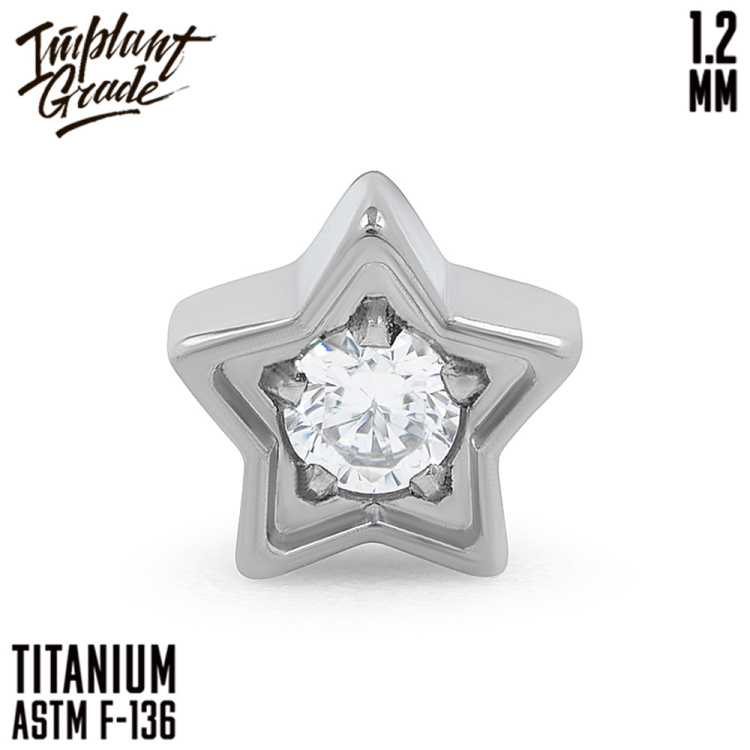Накрутка Crystal Star Implant Grade 1.2 мм титан