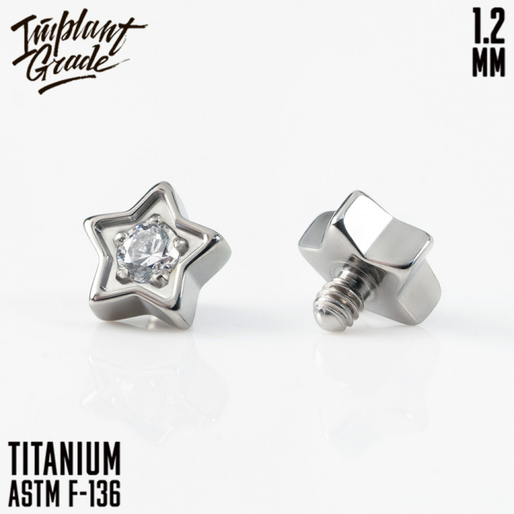 Накрутка Crystal Star Implant Grade 1.2 мм титан