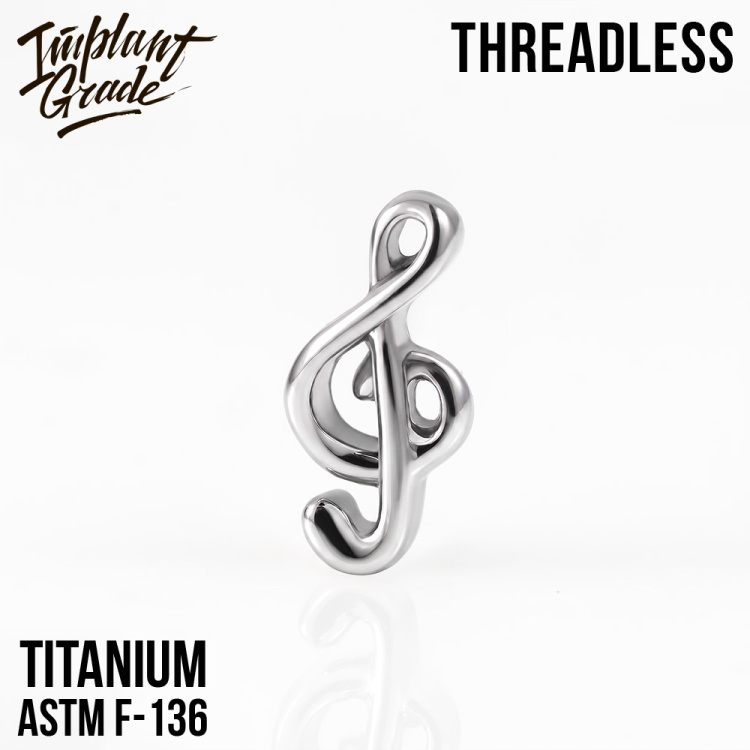 Топ Treble Clef Безрезьбовой Implant Grade титан