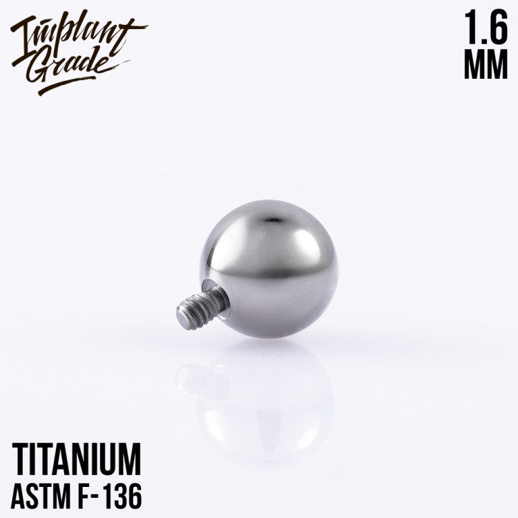 Шар с интернальной резьбой Implant Grade 1.6 мм титан Шар с интернальной резьбой Implant Grade 1.6 мм титан