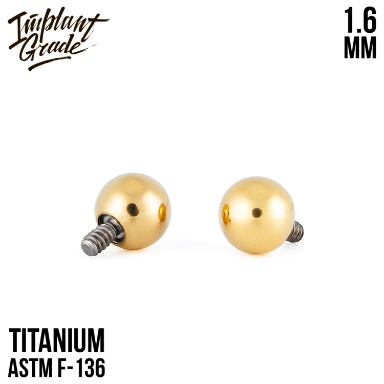 Шар с интернальной резьбой Implant Grade 1.6 мм титан