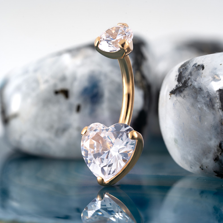 Банан Heart CZ Implant Grade 1.6 мм титан Банан Heart CZ Implant Grade 1.6 мм титан