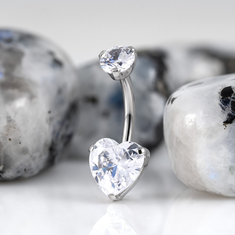Банан Heart CZ Implant Grade 1.6 мм титан Банан Heart CZ Implant Grade 1.6 мм титан