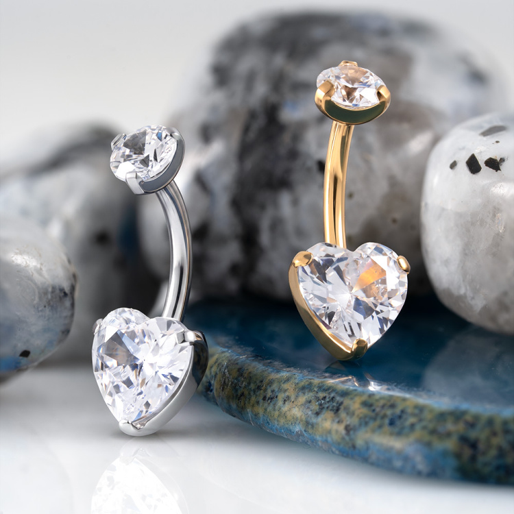 Банан Heart CZ Implant Grade 1.6 мм титан Банан Heart CZ Implant Grade 1.6 мм титан