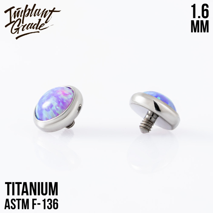 Накрутка с опалом 40 Implant Grade 1.6 мм титан Накрутка с опалом 40 Implant Grade 1.6 мм титан