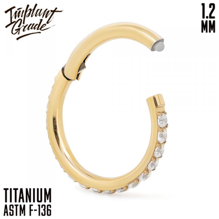 Кольцо-кликер Twilight Gold Implant Grade 1.2 мм титан+PVD