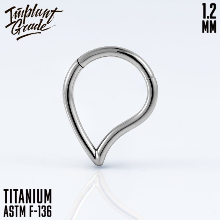Кольцо-кликер Teardrop Implant Grade 1.2 мм титан