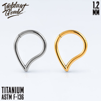 Кольцо-кликер Teardrop Implant Grade 1.2 мм титан
