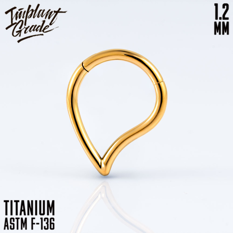 Кольцо-кликер Teardrop Implant Grade 1.2 мм титан
