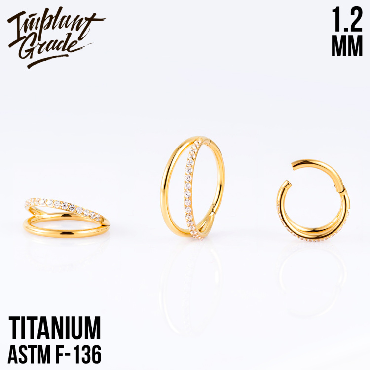 Кольцо-кликер Half Smile Implant Grade 1.2 мм титан