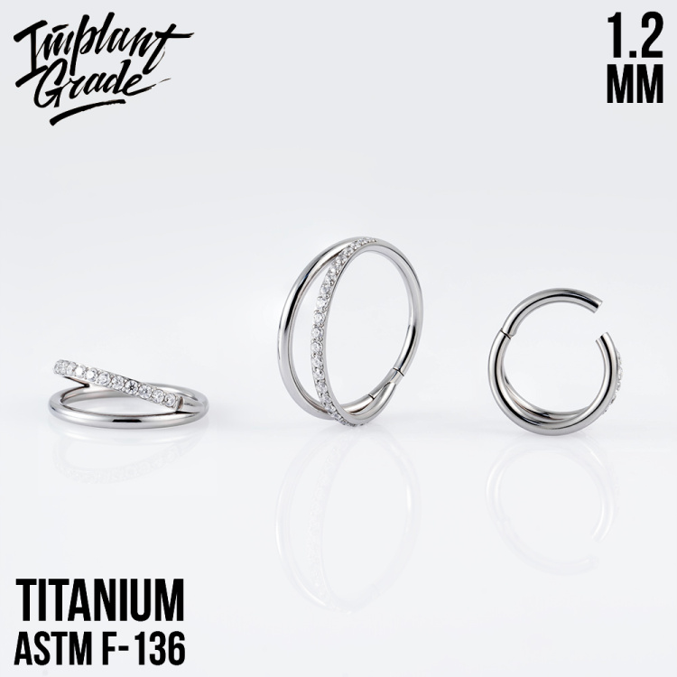 Кольцо-кликер Half Smile Implant Grade 1.2 мм титан