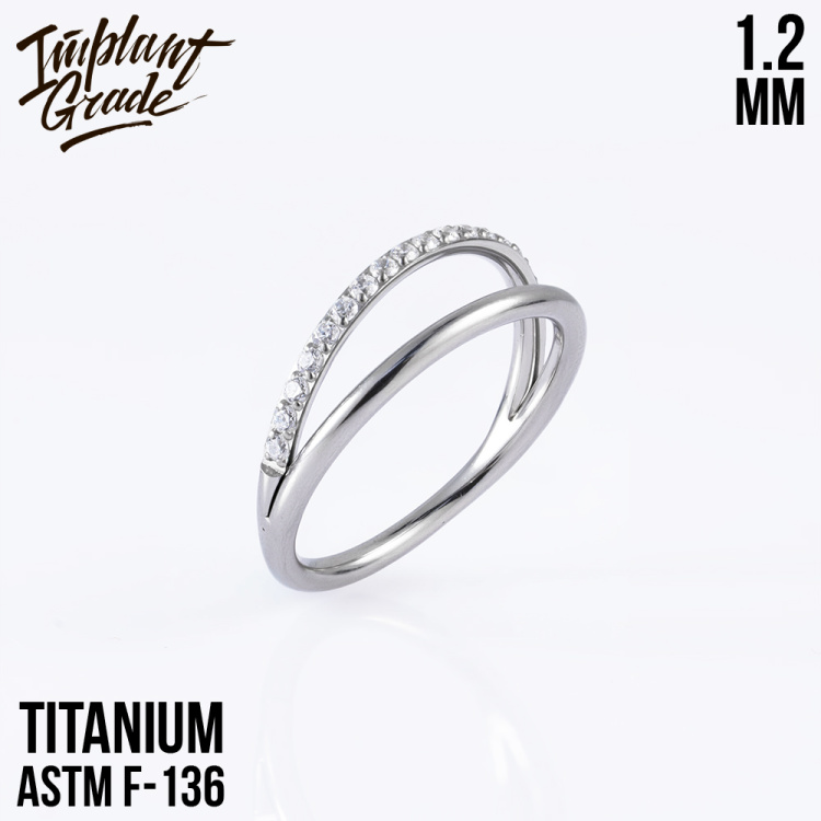 Кольцо-кликер Half Smile Implant Grade 1.2 мм титан