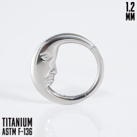 Кольцо-кликер Moon 1.2 мм титан