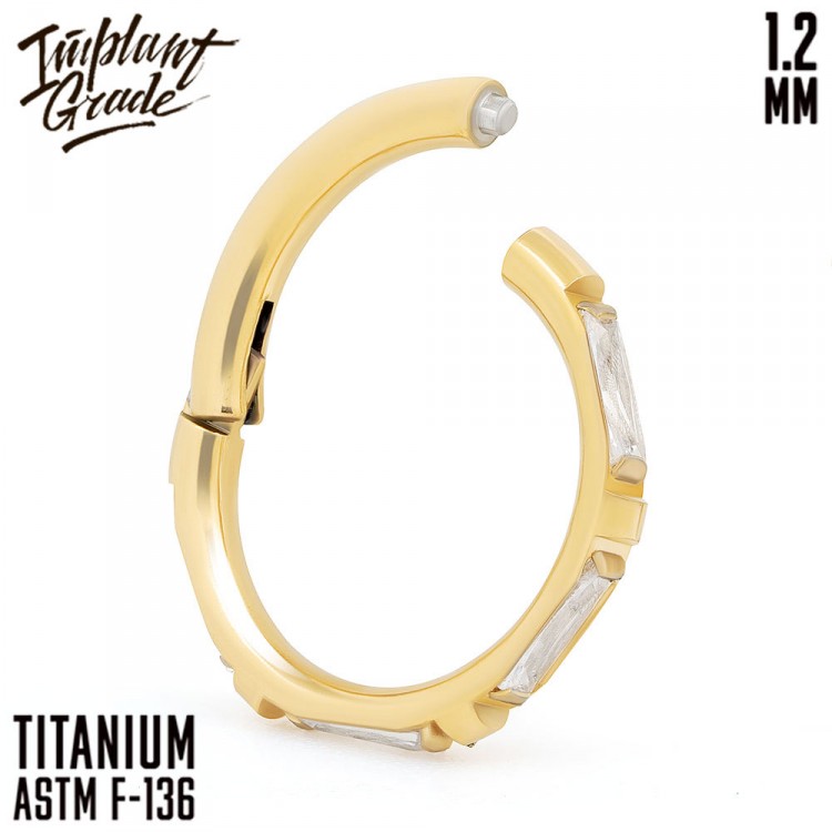 Кольцо-кликер Eveline Gold Implant Grade 1.2мм титан+PVD
