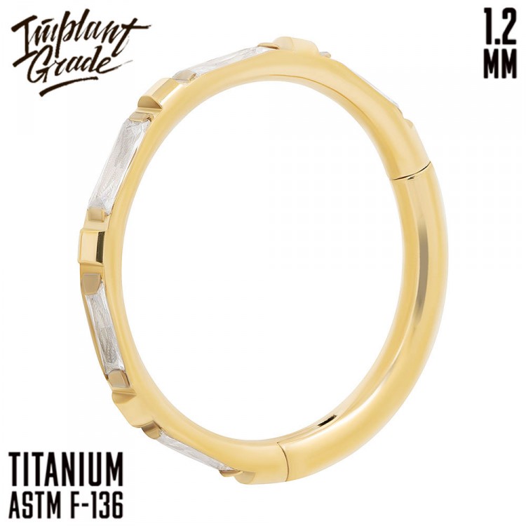 Кольцо-кликер Eveline Gold Implant Grade 1.2мм титан+PVD