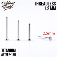Ножка без резьбы mini Implant Grade 1.2 мм титан, основа 2.5 мм Ножка без резьбы mini Implant Grade 1.2 мм титан, основа 2.5 мм