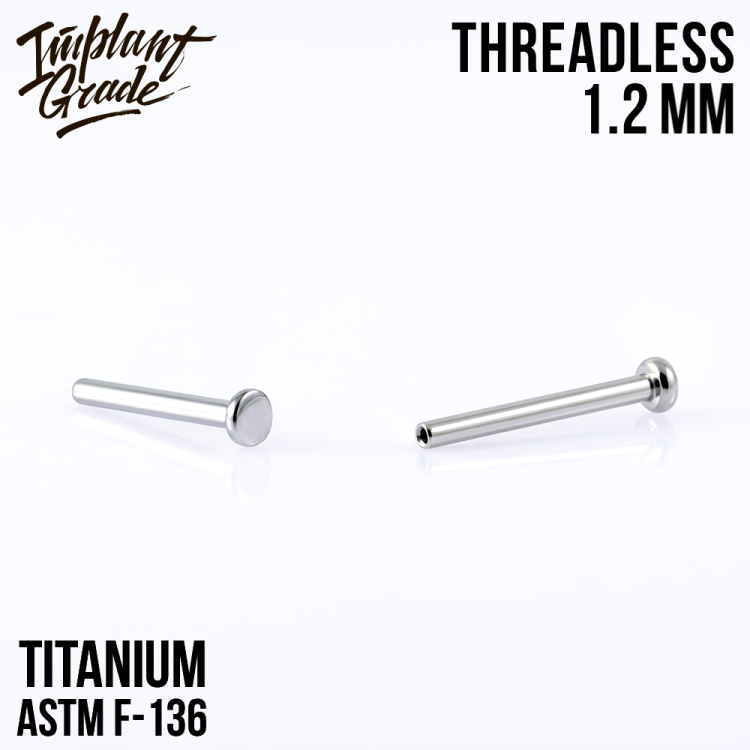 Ножка без резьбы mini Implant Grade 1.2 мм титан, основа 2.5 мм Ножка без резьбы mini Implant Grade 1.2 мм титан, основа 2.5 мм
