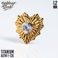 Накрутка Glow Heart Implant Grade 1.2 мм титан 