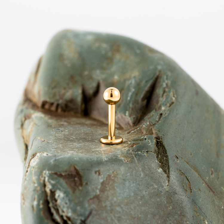 Лабрет Gold Implant Grade 1.2 мм титан+PVD Лабрет Gold Implant Grade 1.2 мм титан+PVD