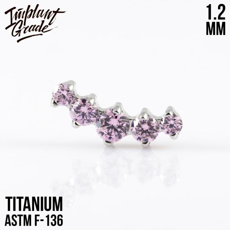 Накрутка 5K vol.2 Pink Mini Implant Grade 1.2 мм титан