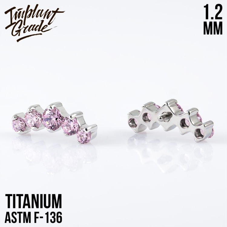 Накрутка 5K vol.2 Pink Mini Implant Grade 1.2 мм титан