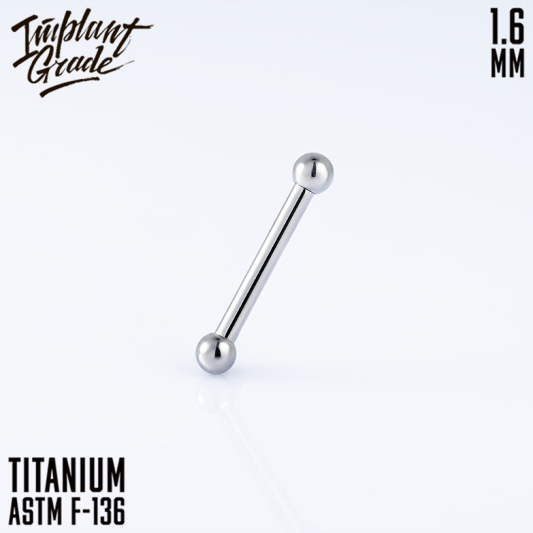 Штанга Implant Grade 1.6 мм шар 3 мм титан  Штанга Implant Grade 1.6 мм шар 3 мм титан