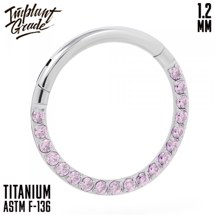 Кольцо-кликер Side Pink Implant Grade 1.2 мм титан