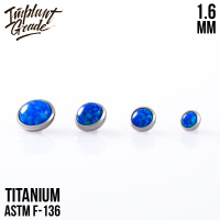 Накрутка с опалом 27 Implant Grade 1.6 мм титан